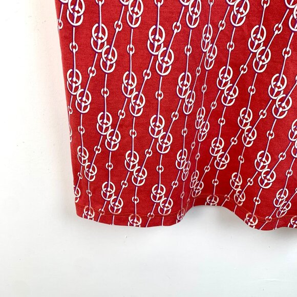 Hermes Cliquetis Red cotton short-sleeve dress - Picture 4 of 7